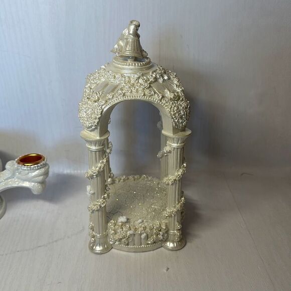 Victorian Style Unity Candle and Wedding Cake Topper - Picture 5 of 9